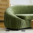 thumbnail image 6 of 92.13 Inch Curved Shaped Sofa Couch, Modern 4-Seat Sofa for Apartment, No Need to Assembly, Green, 6 of 7