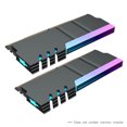 thumbnail image 1 of Computer DDR4 DDR5 5V ARGB Sync Memory Module Radiator PC RGB Colorful Ram Cooler Heatsink Cooling Shim Armor Black 2 PCS, 1 of 6