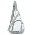 thumbnail image 2 of Gustave Clear Sling Bag Stadium Approved PVC Sling Crossbody Shoulder Backpacks Waterproof Transparent Chest Bag Daypack for Concert, Sports Events, Travel "Gray", 2 of 9
