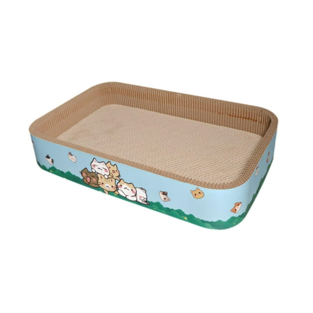 Almencla Cardboard Cat Scratching Board, Interactive Cat Scratching Board, Nest, Pet Supplies, Resting Place, Scratching Mat for Playing And Sleeping L