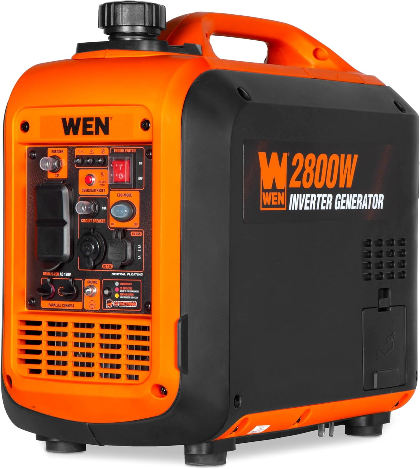 WEN 2800-Watt Inverter Generator, Quiet, Portable, and Lightweight with Fuel Shut Off and CO Watchdog (56280iX)