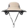 thumbnail image 4 of gcong 2-in-1 Hat Fan, Wide Brim Solar Fan Hat-Solar & USB Charging, Outdoor Sun Hat with 2 Fan, UPF50+, 4 of 4