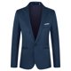 thumbnail image 1 of Lars Amadeus Blazer formal ajustado para hombre, traje de vestir con un botón y un solo pecho, abrigo deportivo Armada L, 1 of 6