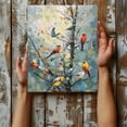thumbnail image 3 of Birds Painting Canvas, Bird Canvas Wall Art, Canvas Print, Watercolor Flower Art Print, Birds Painting, Birds on Branch, Birds on Canvas, 3 of 5