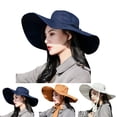 thumbnail image 2 of Sun Hat Wide Brim All-match Solid Color Fisherman Hat Bucket Hat for Outdoor, 2 of 10