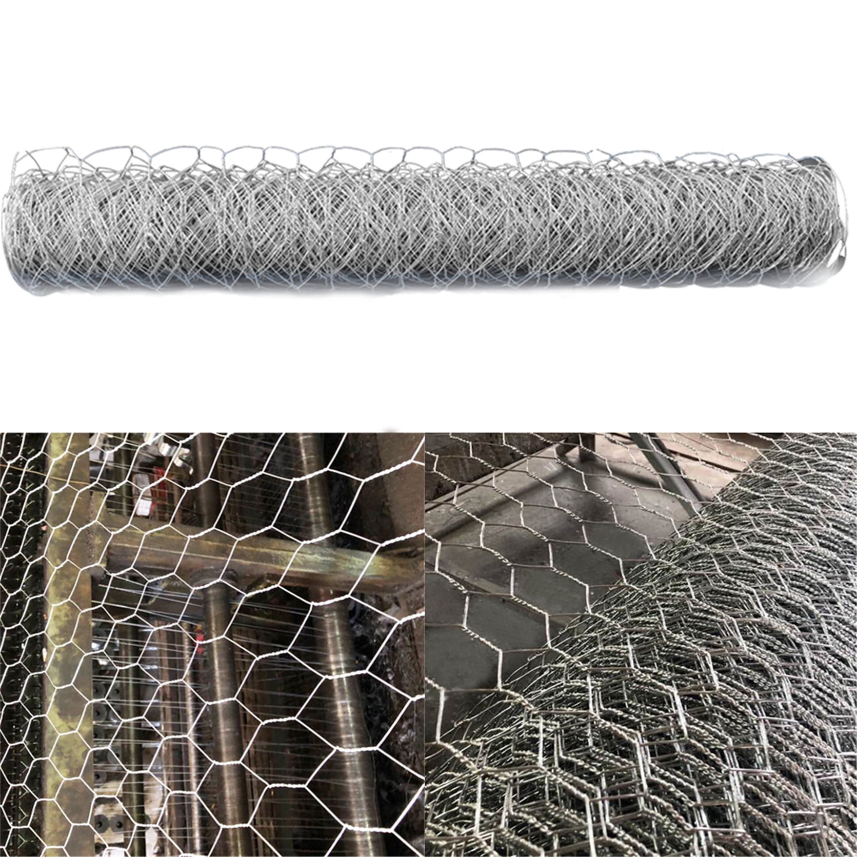 PET-U Galvanized Poultry Net Metal Mesh Fencing Chicken Wire 2" Holes Rustic 72"x150'