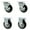 2 Swivel w/2 Top Lock Brakes - 2 Rigid, variant on 3.5 Inch Black Polyurethane Wheel Swivel Top Plate Caster Set 2 Total Lock Brake