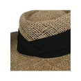 thumbnail image 3 of CTM Unisex Straw Gambler Hat with Hatband, 3 of 5