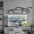 thumbnail image 3 of LaModaHome 911 GT3 RS Model 992 Detailed Metal Silhouette Wall Art, 3 of 5