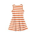 thumbnail image 4 of YOUYEDIAN Toddler Girls Striped Summer Dress Kids Cute Sleeveless Dresses Teen Casual Patchwork Crew Neck Sundress (Saffron, 13-14 Years), 4 of 4