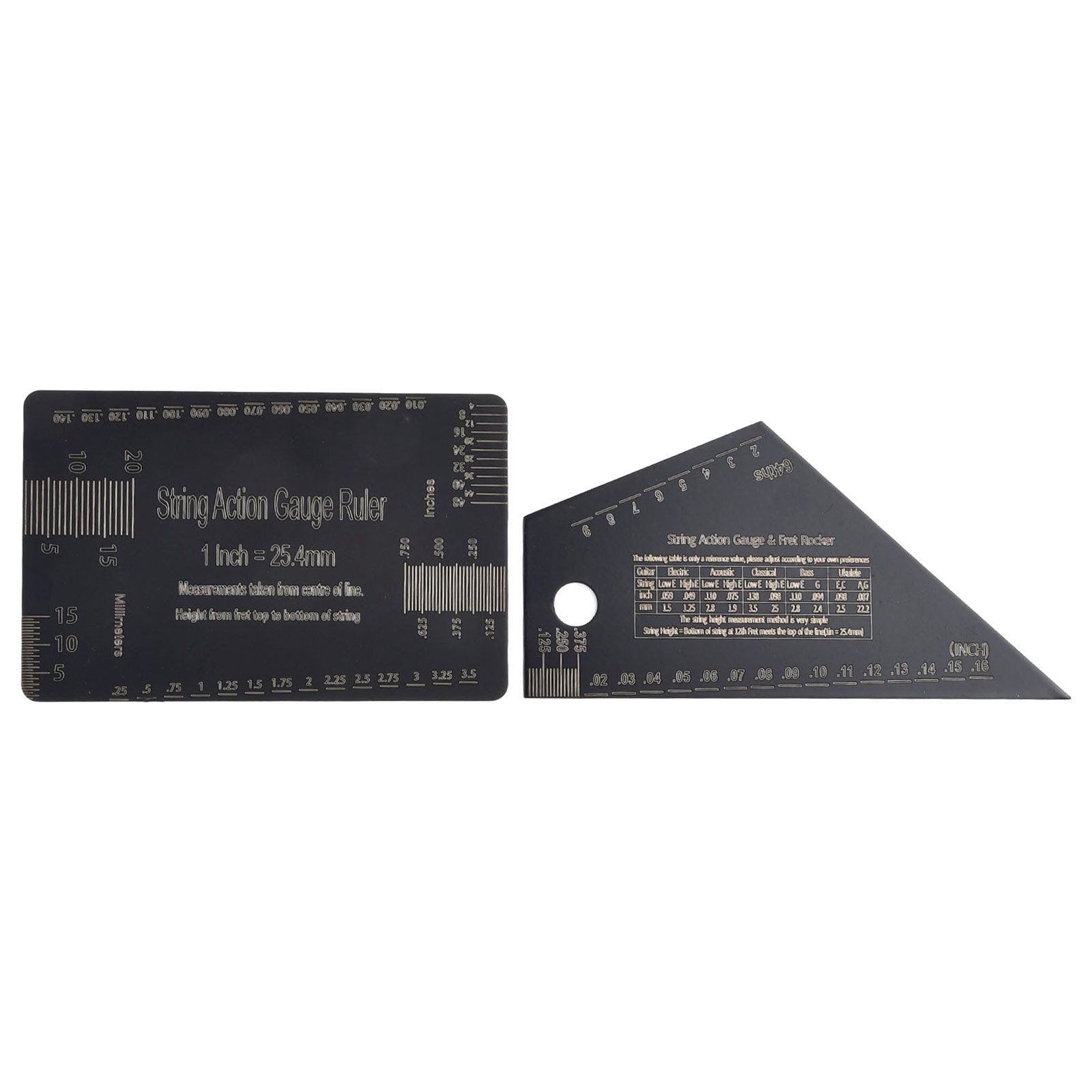 Comprehensive 4 Pcs Luthier Tools Set For Guitar Setup Including Leveling Ruler And Height Gauge For Precision Work