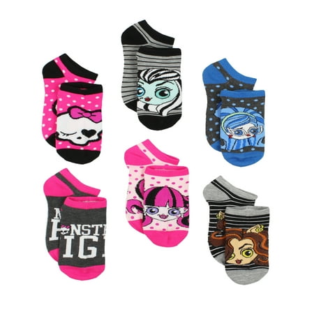 Monster High Girls 6 pack Socks (6-8 Girls (Shoe: 10.5-4) MB000GNS