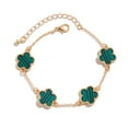 thumbnail image 5 of Fashion personality five-leaf flower bracelet men's trend hip-hop Bracelet Men hand jewelry, 5 of 6