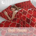 thumbnail image 5 of Red Geometric Bedding 3 Piece Duvet Cover Set Full Size, Modern Morocco Abstract Art Soft Microfiber Comforter Cover with Zipper Closure & Pillowcases, Wrinkle & FadeResistant Quilt Cover, 5 of 9