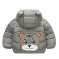 thumbnail image 4 of Abcomgle Toddler Girl Winter Coat 4t Cute Bear Ears Hooded Infant Outerwear Lightweight Puffer Padded Baby Winter Jacket Winter Warm Infant Puffer Coat, 4 of 8