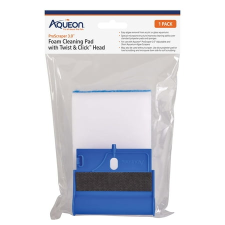 UPC: 0015905002363 | Aqueon ProScraper 3.0™ Foam Cleaning Pad & Twist & Click™ Head One Size
