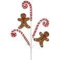 thumbnail image 3 of Northlight 28" Gingerbread and Candy Cane Swirls Christmas Spray, 3 of 5