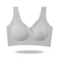 thumbnail image 4 of Penkiiy Women Nursing Bras Ladies Comfortable Breathable No Steel Ring Front Buckle Breastfeeding Bra Woman Underwear Gray Bras, 4 of 4
