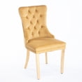 thumbnail image 4 of Collection Modern, High-end Tufted Solid Wood Contemporary Velvet Upholstered Dining Chair with Golden Stainless Steel Plating Legs,Nailhead Trim,Set of 2,Gold, 4 of 9