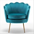 thumbnail image 2 of US Pride Furniture Cavett 28.3" Wide Velvet Barrel Chair with Gold Metal Legs, Greenish Blue, 2 of 5