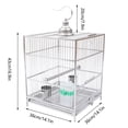 thumbnail image 3 of Miumaeov Bird Cage Open Top Standing Parrot Parakeet Cage with Rolling Stand Large Metal Bird Flight Cage for Conure Parakeet Cockatiel Finch Macaw Cockatoo Pet House, 3 of 13