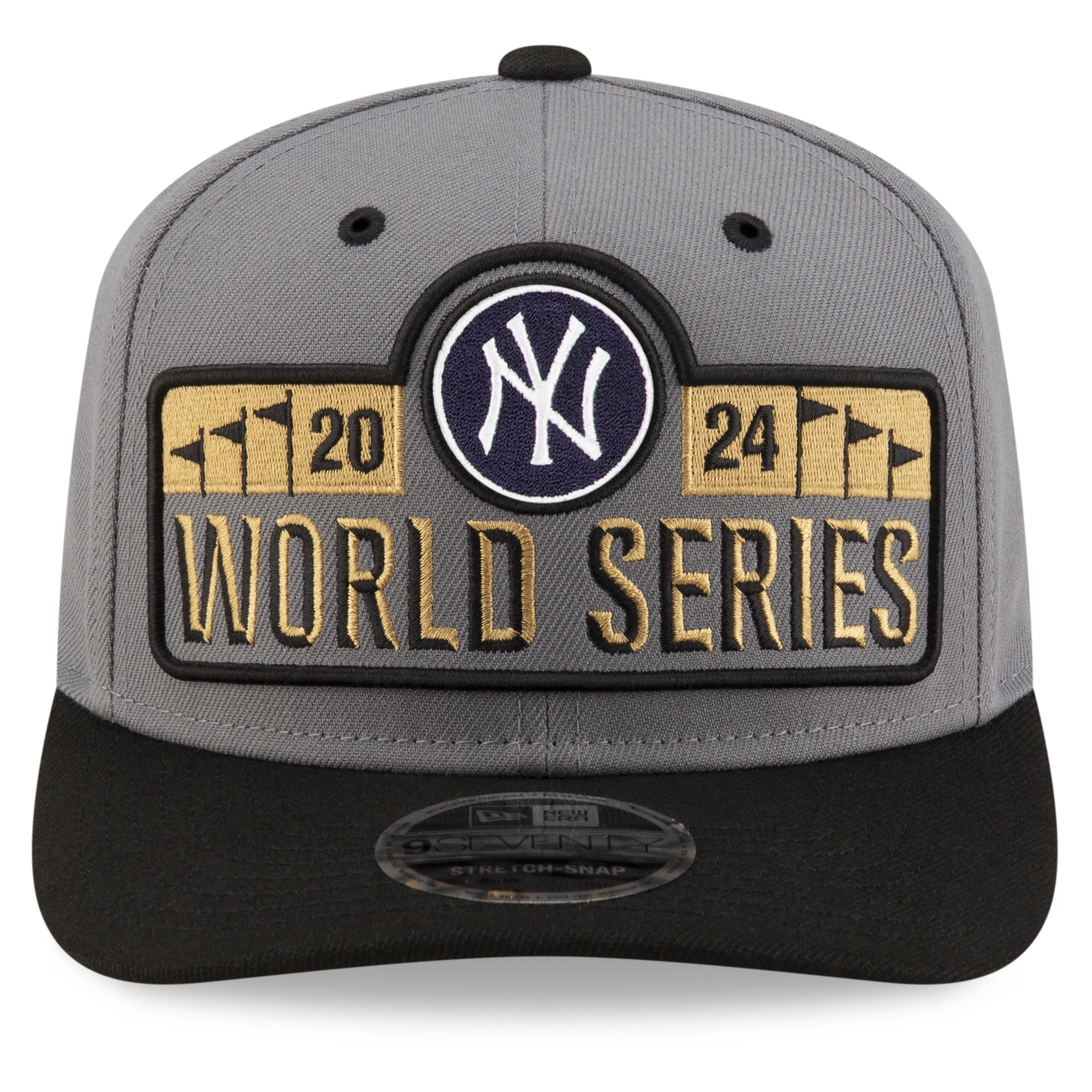 Men's New Era Gray New York Yankees 2024 American League Champions Locker Room 9SEVENTY Stretch-Snap Hat