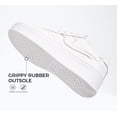 thumbnail image 3 of LUCKY STEP Womens Platform Fashion Sneakers Thick Sole Suede Faux Leather Casual Shoes,White, 3 of 11