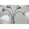 thumbnail image 3 of Adesso 7205-22 Multi-White Shade Floor Lamp, Adjustable Gooseneck Arms, Silver, 3 of 9