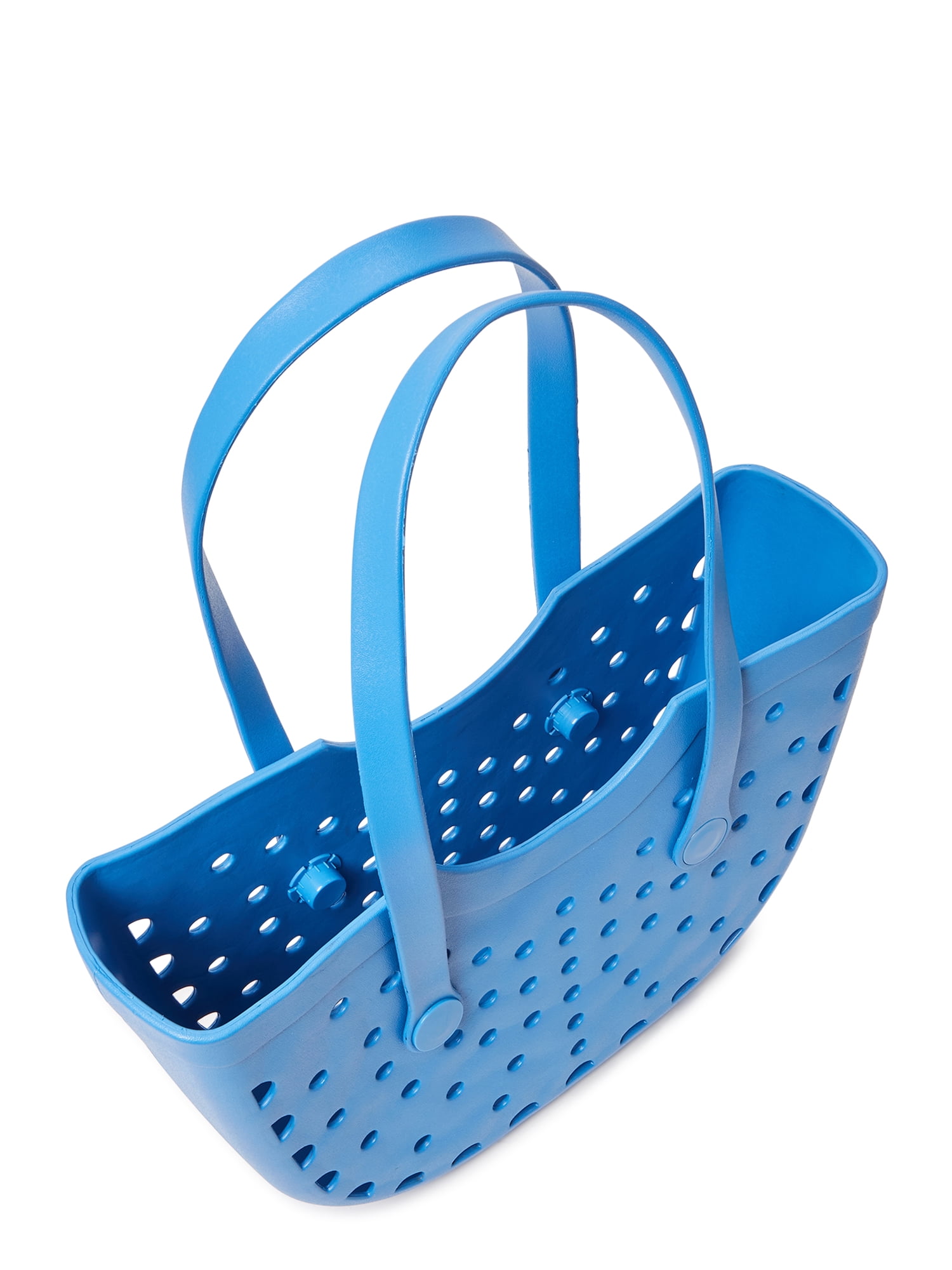 Time and Tru Women’s Molded Tote Bag Cabana Blue