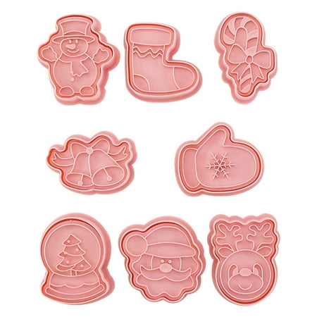 

CHAOMA 8Pcs Mini Hand Pie Molds Dough Press Mold Christmas Cartoon Pastry Pie Baking Molds Expand Your Fall Baking Style
