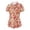 A-Orange143, variant on Women's Pink Navy Argyle Plaid Print Turn-Down Collar Polo Fitted Short Sleeve Golf Blouse