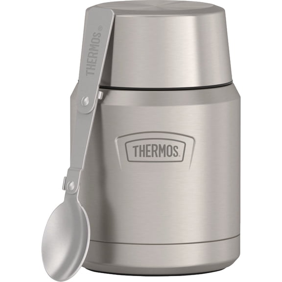 Thermos Icon Food Jar - Stainless Steel, Solid Print - 16oz, Silver — Residential Use, Standard Application