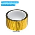 thumbnail image 2 of Uxcell 60mmx50m Prism Tape Holographic Reflective Self Adhesive Decor, Gold, 2 of 5