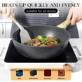 thumbnail image 5 of Nonstick Deep Frying Pan - 11 Inch Saute Pan with Lid Granite Induction Cookware, 4.5Qt Non Stick Woking Pan Skillet, PFOA PFOS APEO Free, Grey, 5 of 5