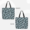 thumbnail image 2 of Disketp Angry Shark Bolsa Tote de Lona para Mujer, Bolso de Hombro y Cruzado con Cierre de Cremallera, 2 of 7