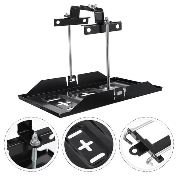 KAKOWELY 1 Ensemble Plateau de Batterie Marin Design Réglable en Acier Inoxydable Noir pour Amateurs de Bricolage