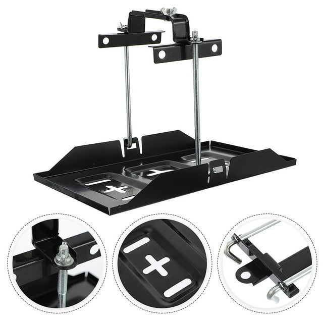 KAKOWELY 1 Ensemble Plateau de Batterie Marin Design Réglable en Acier Inoxydable Noir pour Amateurs de Bricolage