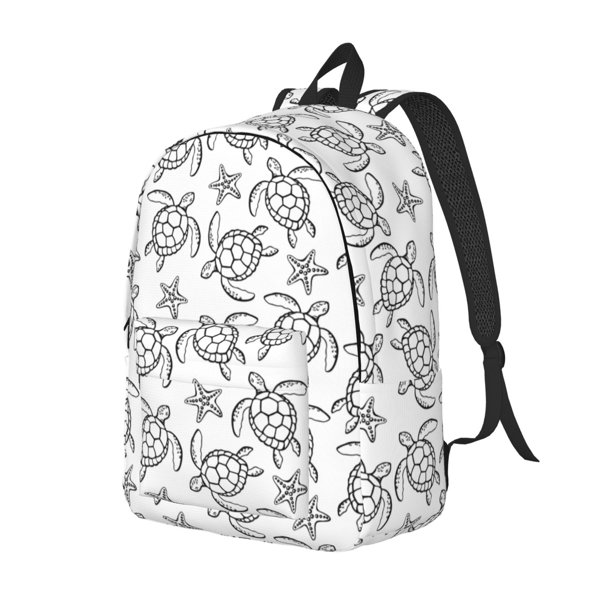 Easygdp Sea Turtle Mochila de Lona Resistente para Laptop, Compatible con Laptops de 15 a 17 pulgadas, Ideal para Escuela, Trabajo y Viajes-Medium