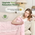 thumbnail image 4 of Sivio Weighted Blanket for Adults 15lbs Queen Size, Soft Minky Dot Heavy Blanket with Glass Beads for Bed Sofa Chair, Cooling and Warm Reversible  Bed Blanket for All Season ,60"x 80" ,Pink, 4 of 10