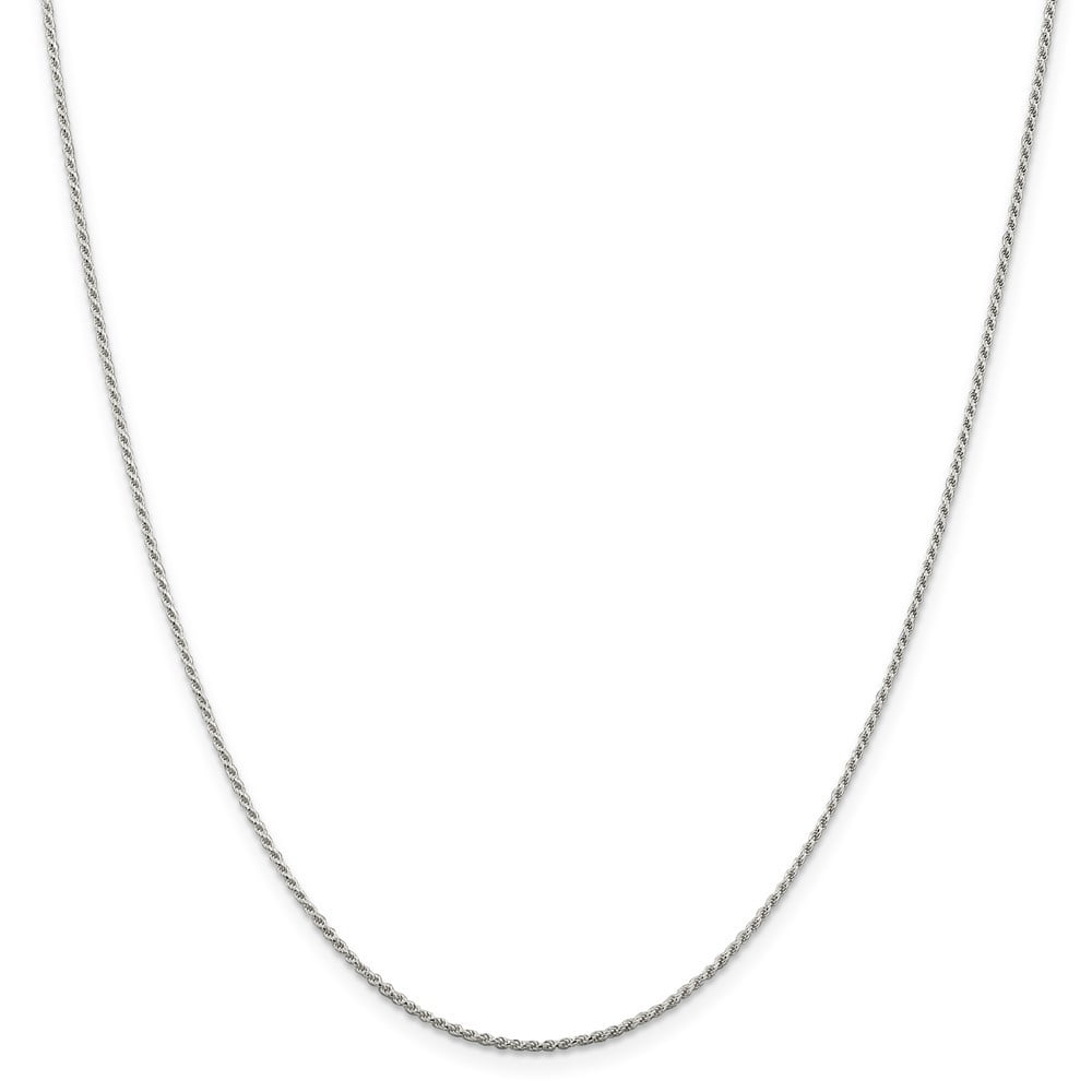 925 Sterling Silver Rhodium-plated Sparkle-Cut Rope Chain Necklace in Silver Choice of Lengths 16 18 20 24 22 26 28 30 and Variety of mm Options 