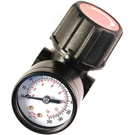 - Primefit CR1401G Replacement Air Regulator with Steel-Protected Gauge, .25
