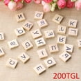thumbnail image 4 of Scrabble Letters Wooden Scrabble Tiles 200 X Scrabble Bricks Alphabet Board Game, 4 of 5
