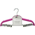 thumbnail image 5 of Simplify 24 Pack Velvet Skirt Hangers with Clips, Adult Size, Fuchsia, 5 of 7