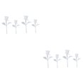 thumbnail image 1 of PEACNNG 2 Pack Mini Rose Model Ornament Artificial Bouquet White Roses, 1 of 8