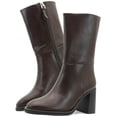 thumbnail image 2 of Botas Para Mujer Formales Corina M3825 Cafe Tacón Alto 8cm, 2 of 6