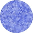 thumbnail image 1 of Ahgly Company Machine Washable Indoor Round Transitional Blue Ribbon Blue Area Rugs, 4' Round, 1 of 7