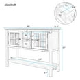 thumbnail image 3 of Storage Cabinet Console Table Solid Wood Cabinet with 2 Drawers and Open Shelf 45” Console Sofa Table for Living Room Hallway Entryway Blue, 3 of 8