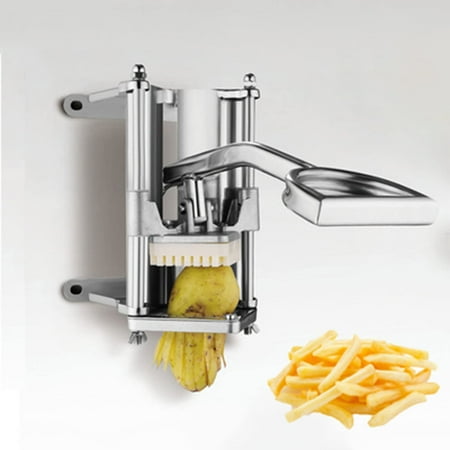 

GUVSOETS Potatoes Cutter Commercial French Fries Wall Mount Potato Stainless Steel Potato Slicer Restaurant Quality Commercial Onion Chopper with 1/2 3/8 1/4 Blades Heavy Duty Cutting Machine
