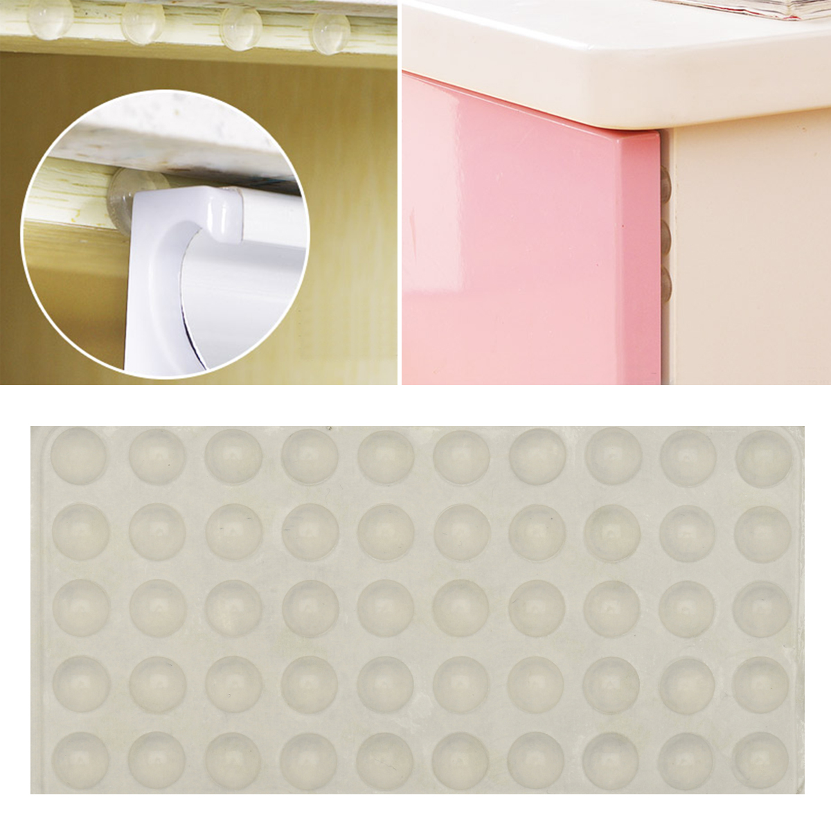 50/100Pcs 50 Soft Close Cupboard Door Adhesive Rubber Feet Pads