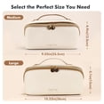 thumbnail image 2 of Bolsa de cosméticos Prite de piel sintética impermeable de gran capacidad, 2 of 8